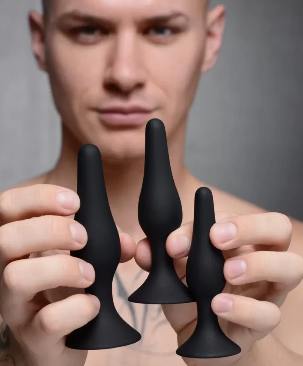 Sale Healthy & Active Triple Spire Tapered Silicone Anal Trainer Set