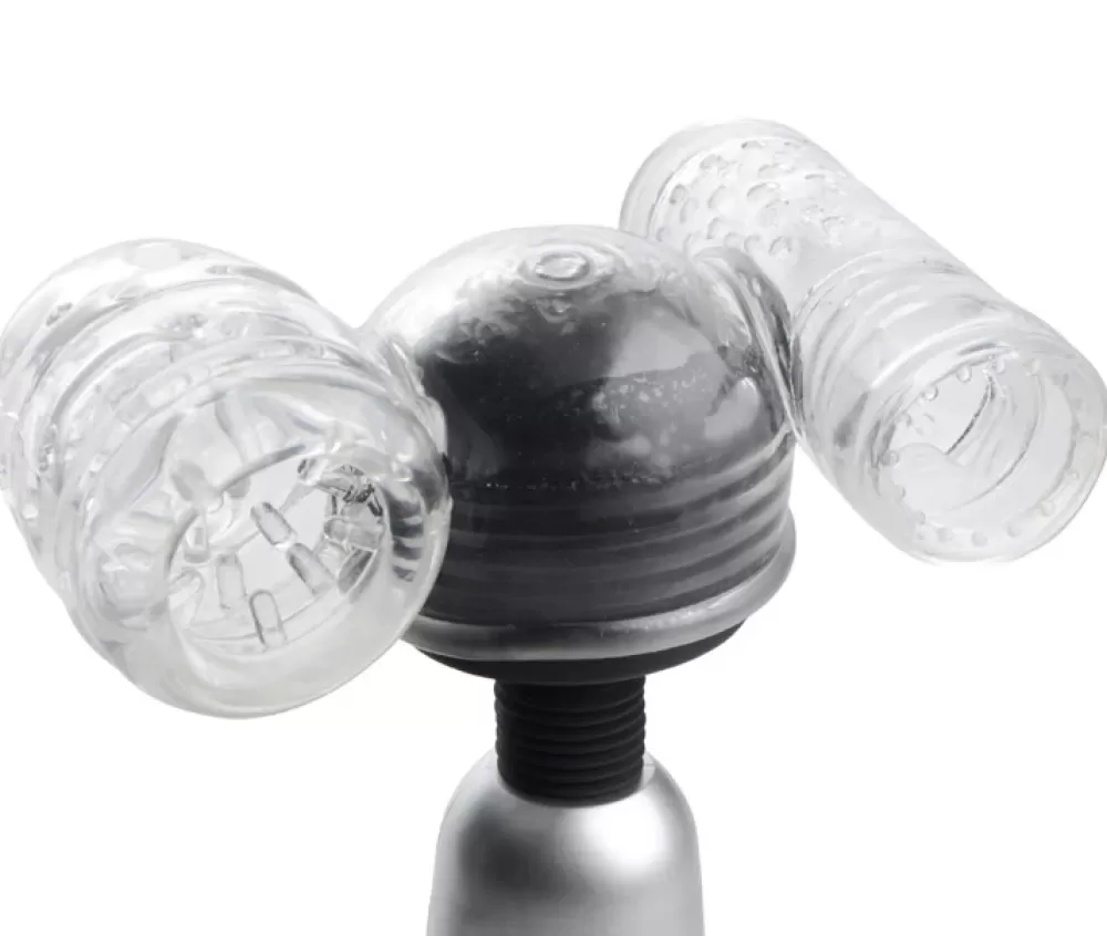 Clearance Healthy & Active Twin Turbo Strokers 2 in 1 Wand Attachment for Men