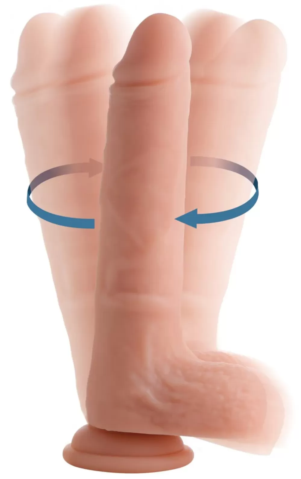Clearance Healthy & Active Vibrating and Rotating Remote Control Silicone Dildo with Balls