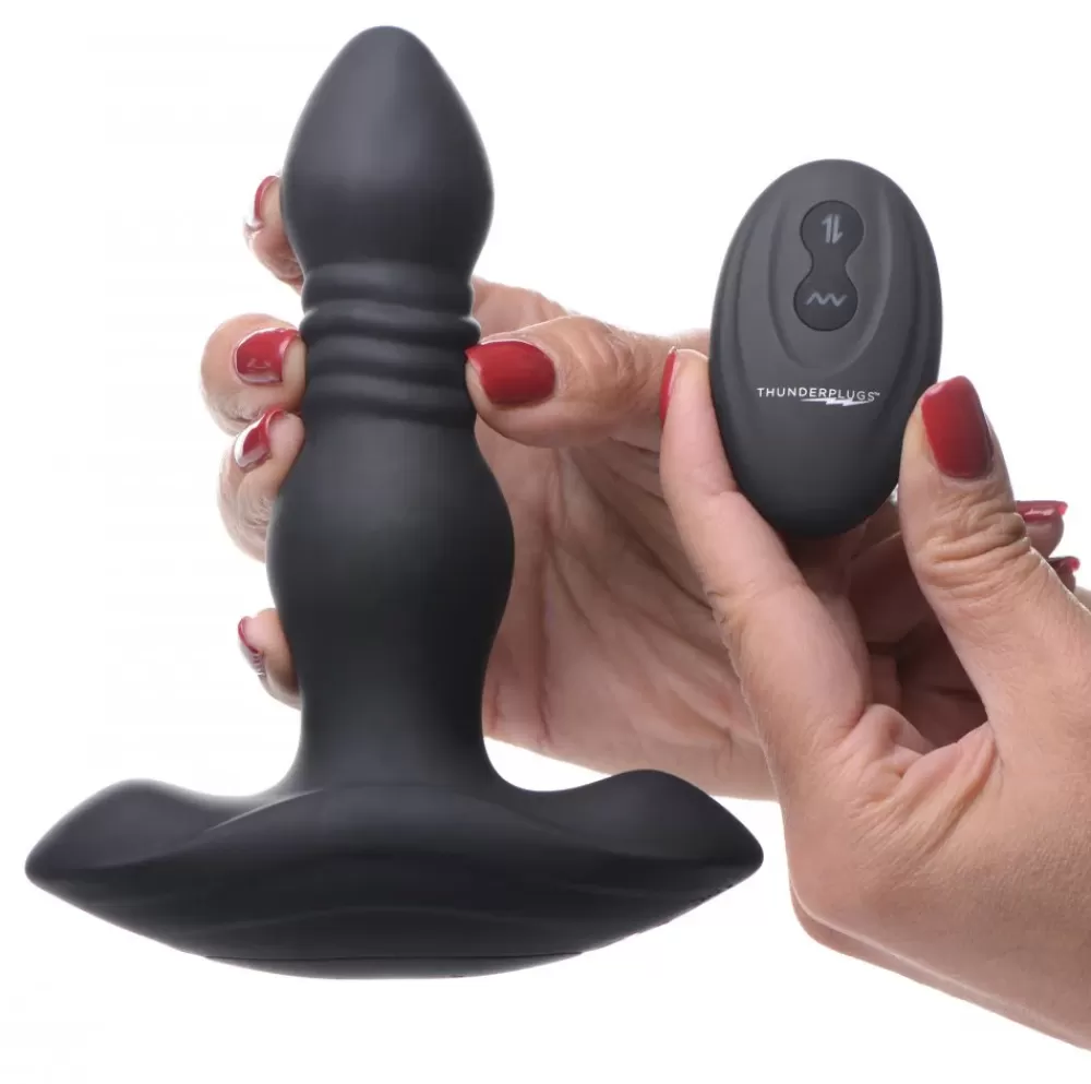 Shop Healthy & Active Vibrating and Thrusting Remote Control Silicone Anal Plug