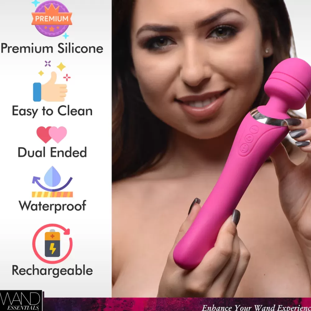 Store Healthy & Active Whirling Wand 2 in 1 Silicone Dual Massage Wand