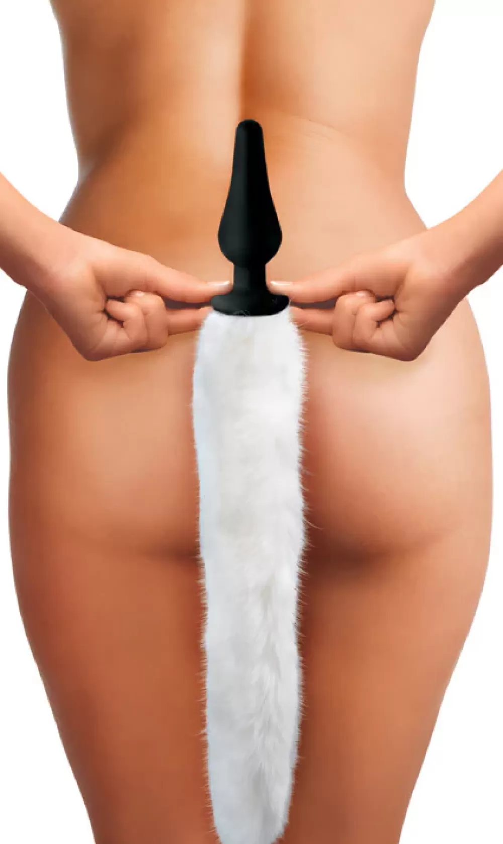Best Sale Healthy & Active White Fox Tail Anal Plug and Ears Set
